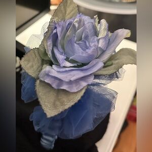 Lavender Blue Fabric Floral Headband